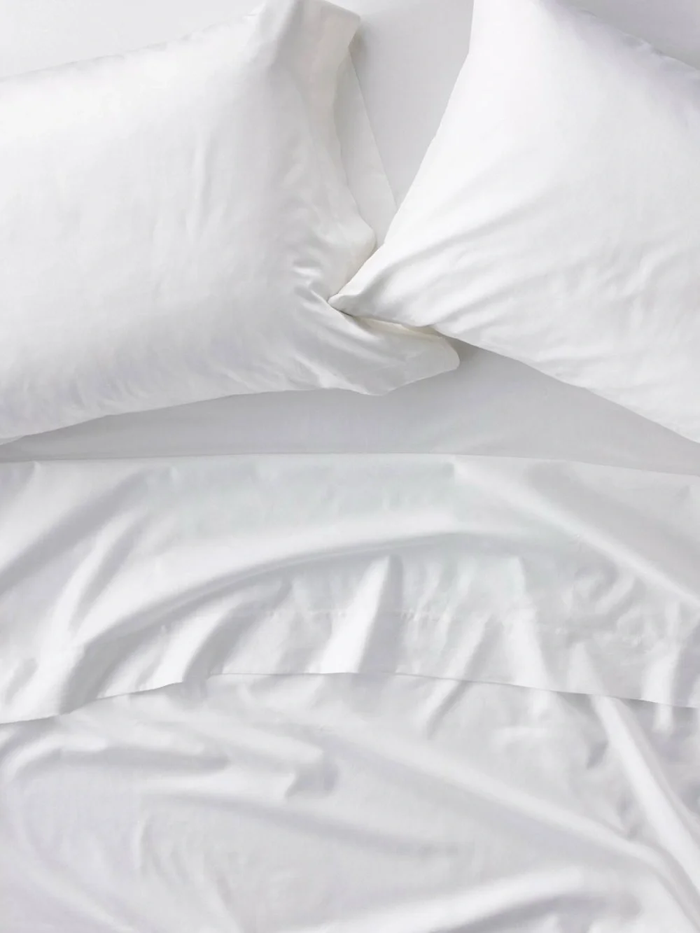 King/Cal King 400 Thread Count Percale Sheet Set White - Casaluna™